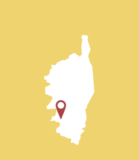 Ligging van de vallei van de Taravo op Corsica